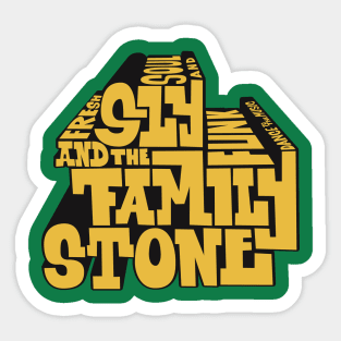 Sly & The Family Stone Funky Typo - Legendary Grooves! Sticker
